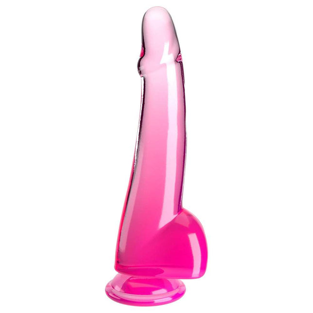 10 Inch Dildo with Balls Pink