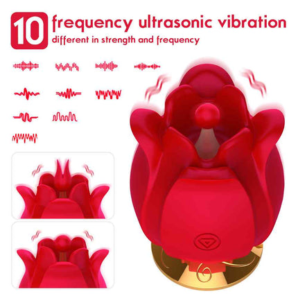 10 frequency ultrasonic vibration rose petal toy