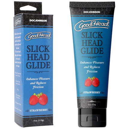 GoodHead Slick Head Glide Strawberry Flavoured Lubricant - 120 ml Tube with Box