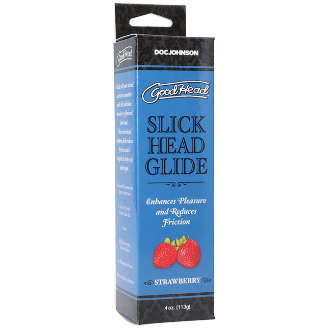 GoodHead Slick Head Glide Strawberry Flavoured Lubricant - 120 ml Tube Box Only