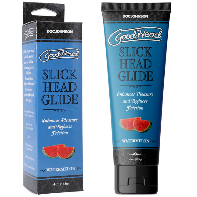 GoodHead Slick Head Glide Watermelon Flavoured Lubricant - 120 ml Tube with Box