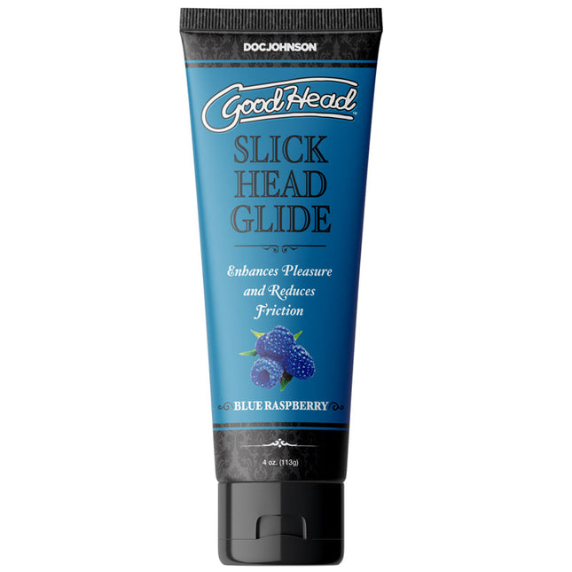 GoodHead Slick Head Glide Blue Raspberry Flavoured Lubricant - 120 ml Tube