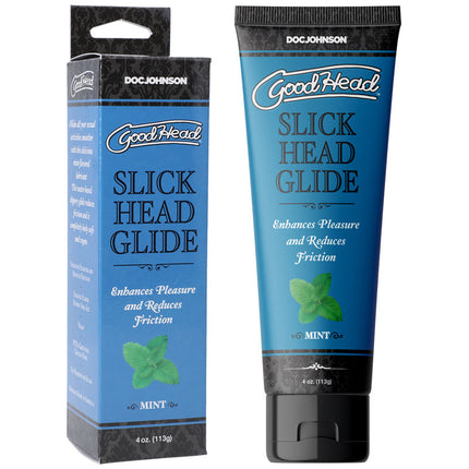 GoodHead Slick Head Glide Mint Flavoured Lubricant - 120 ml Tube with Box Front View