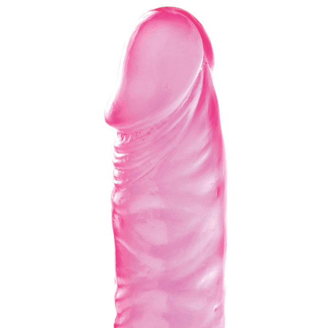 Adam & Eve Pink Jelly Slim 5 Inch Dildo Tip View