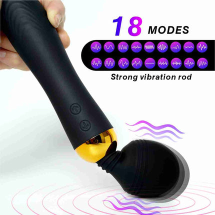 180 Degrees Rotation Black Wand Massager