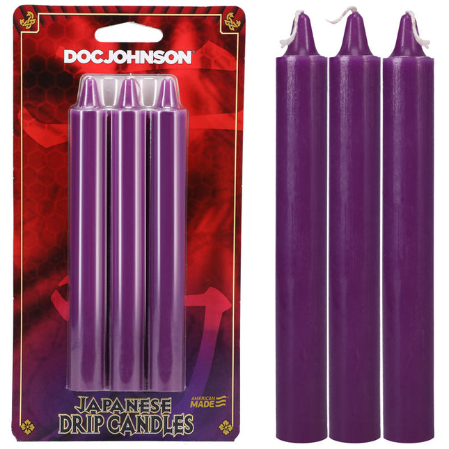 Doc Johnson Japanese Drip Candles - Purple (3 Pack)