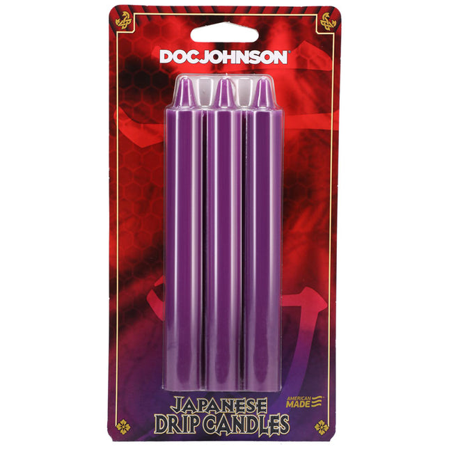 Doc Johnson Japanese Drip Candles - Purple (3 Pack)