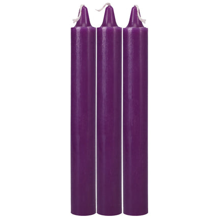 3 Purple Massage Drip Candles