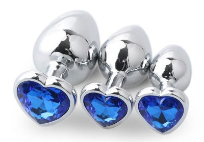 pcs Blue Heart Shaped Butt Plugs