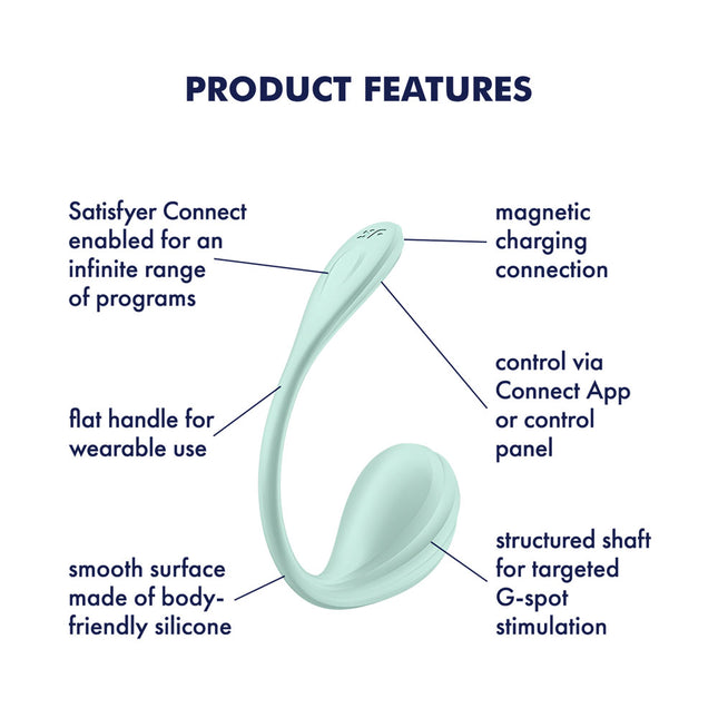 Satisfyer Mint Smooth Petal Egg Vibrator