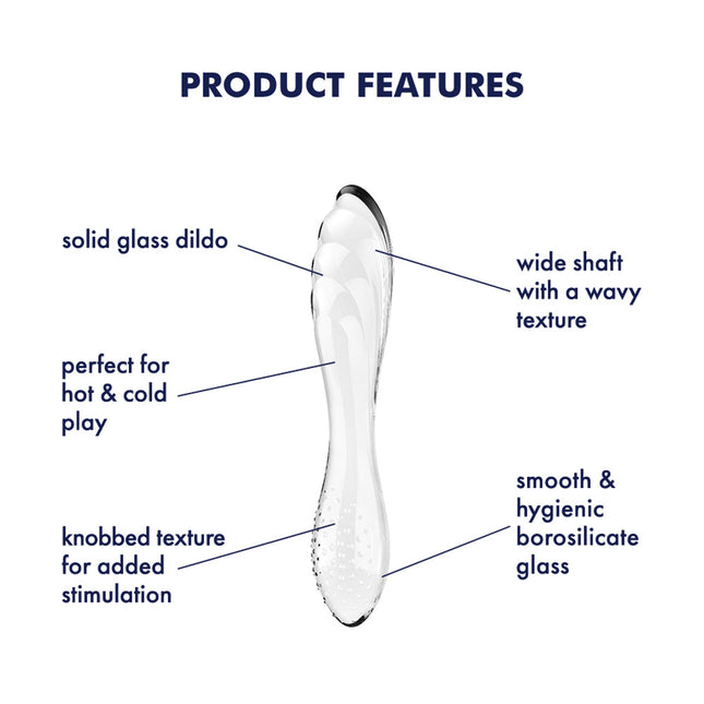 Satisfyer Dazzling Crystal Glass Double Ended Dildo