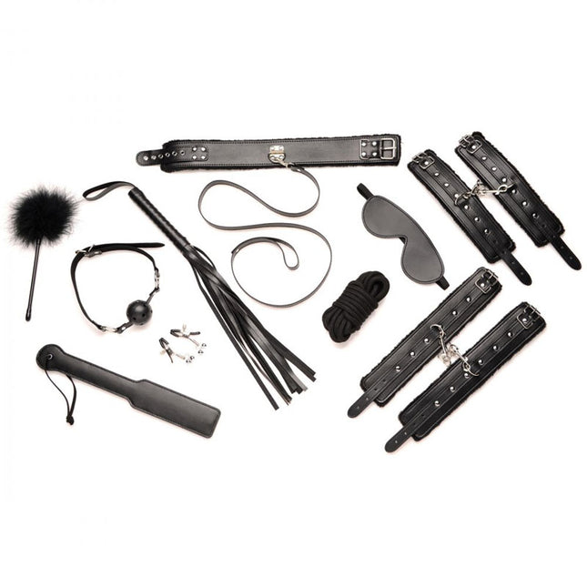 Master Series Hook Up 10 Piece Plush Bondage Kit