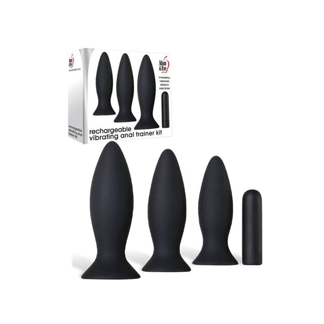 Adam & Eve Vibrating Anal Trainer Kit Black