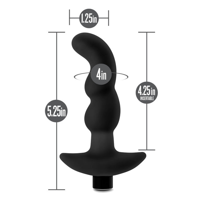 Anal Adventures Platinum Vibrating Prostate Massager Size