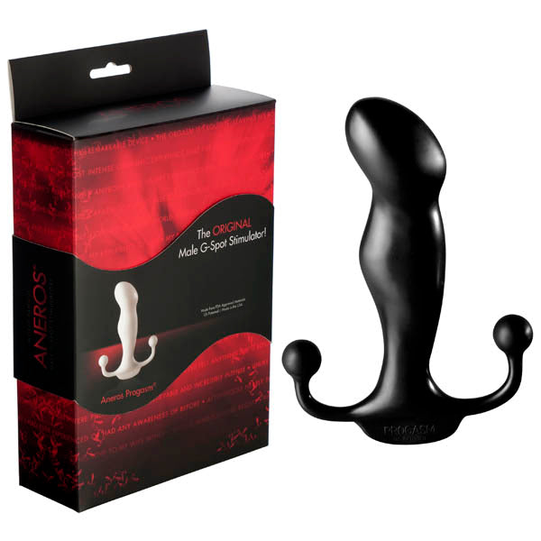 Aneros Progasm Black Ice Prostate Massager with Black Case