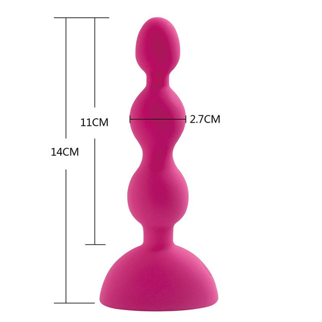 Aphrodisia Vibrating Remote Control Anal Beads-S Pink Size Chart