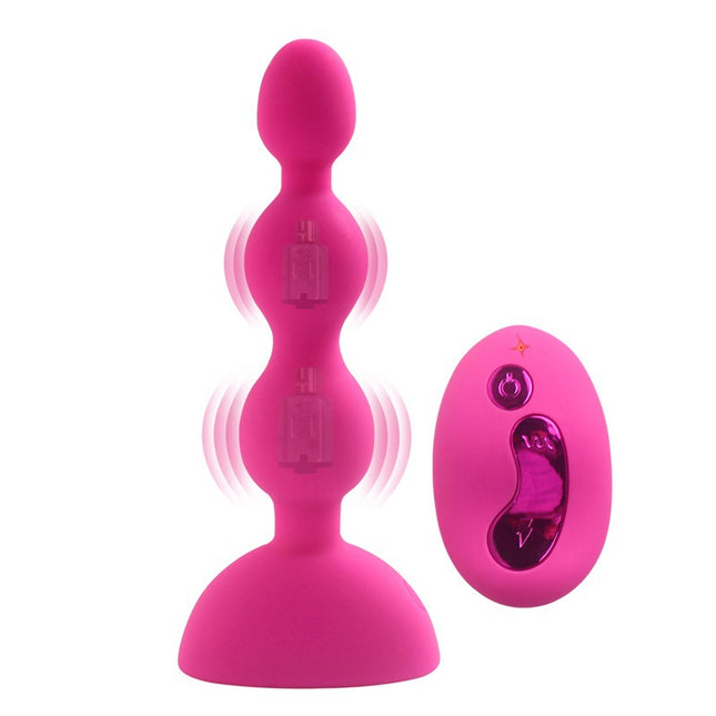 Aphrodisia Vibrating Remote Control Anal Beads-S with Shock Waves