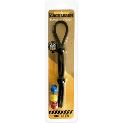 Boneyard Adjustable Lasso Cock Ring Cock Leash Double Slide Case