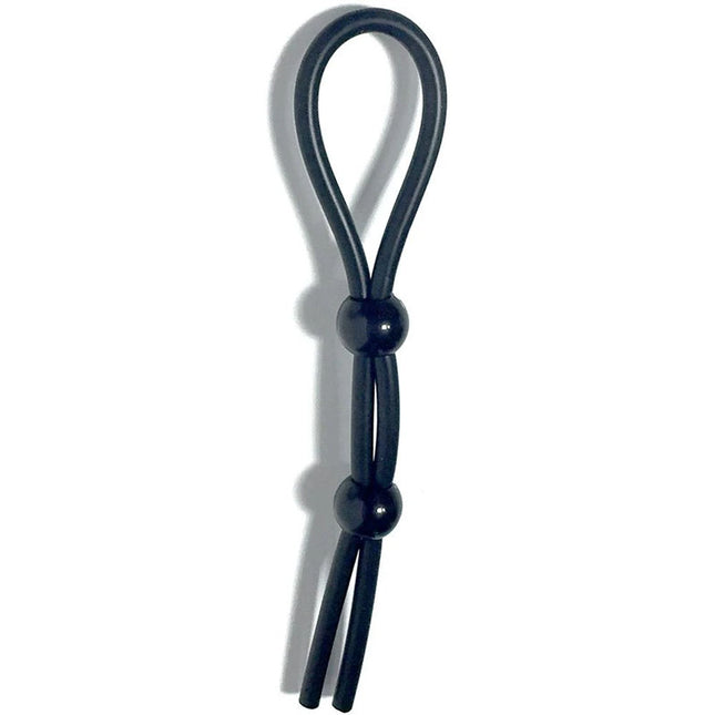 Black Boneyard Adjustable Lasso Cock Ring Front View