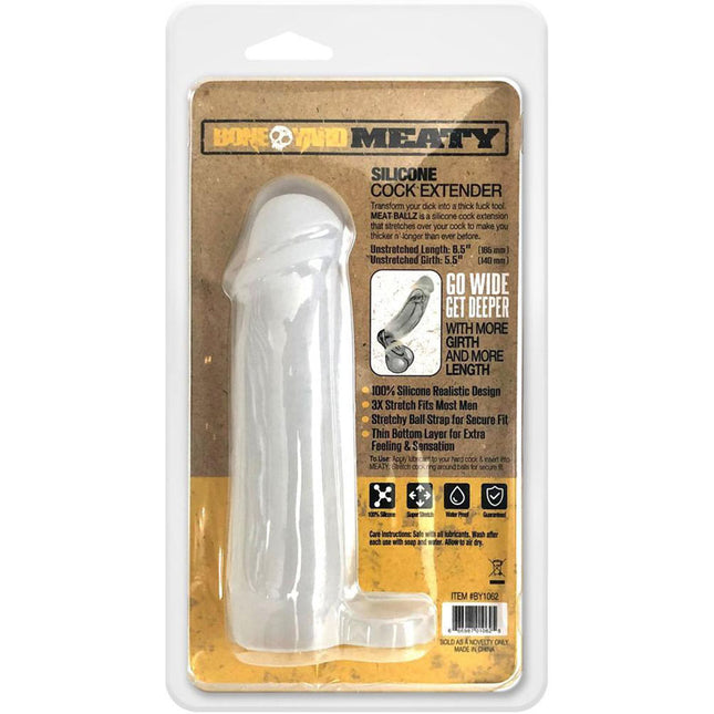 Boneyard Meaty Cock Extender 2 Inch - Clear