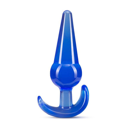 B Yours Blue Large Anal Plug Front View