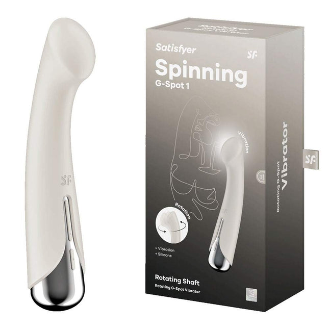 Beige Satisfyer Spinning G Spot 1  Rotating G Spot Vibrator