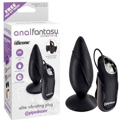 Black Anal Fantasy Collection Elite Vibrating Plug