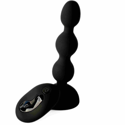 Black Aphrodisia Vibrating Remote Control Anal Beads-S