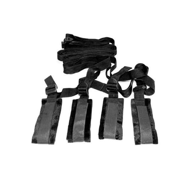 Black Bed Restraints with Straps