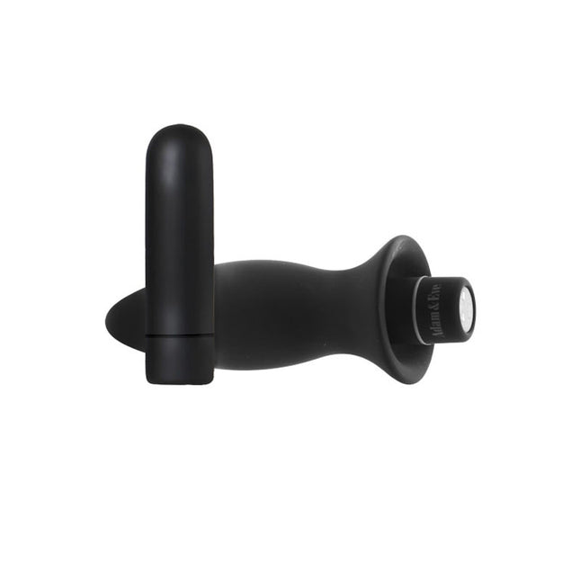 Black Butt Plug with Bullet Vibrator