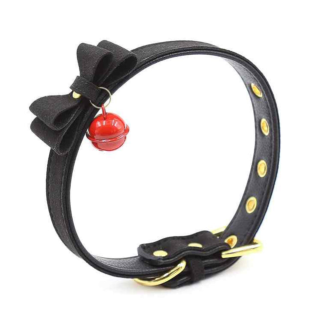 Black Choker with Red Bell