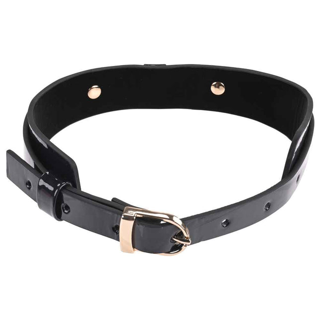 Black Day Collar with Gold Buckle