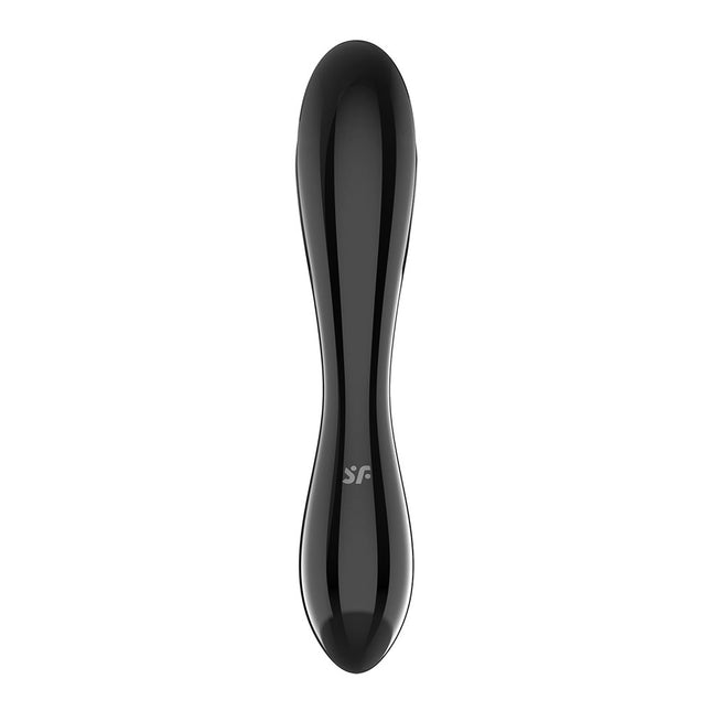 Black Glass Satisfyer Dildo Back View