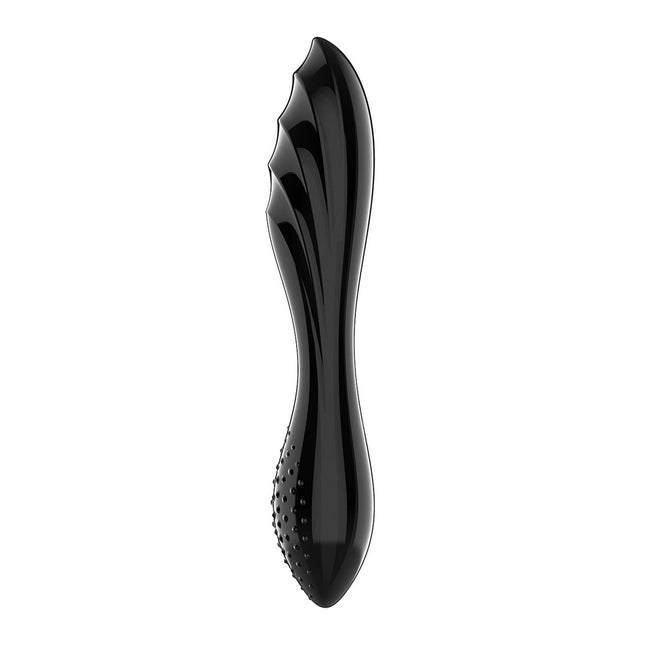 Black Glass Satisfyer Dildo Side View