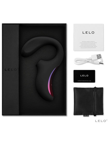 Black LELO Enigma Cruise Sonic Clitoral & G-Spot Massager Charging Case