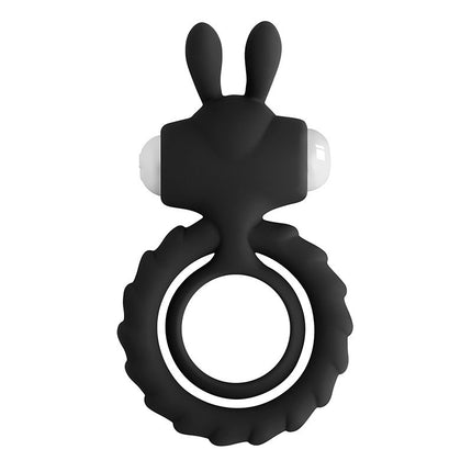 Black Love Moment Rabbit Vibrating Cock Ring