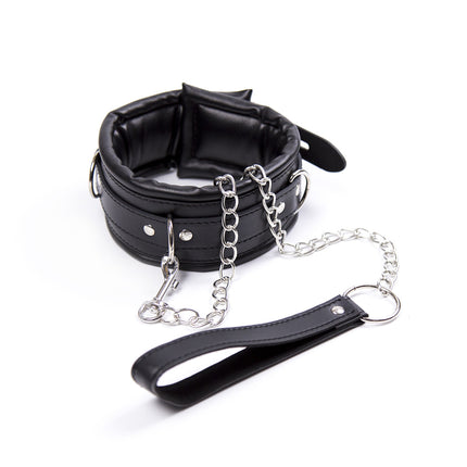 Black Luxury Leather Necklace Choker