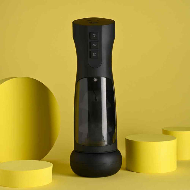 Black Playboy Pleasure END GAME Vibrating Masturbator Cup