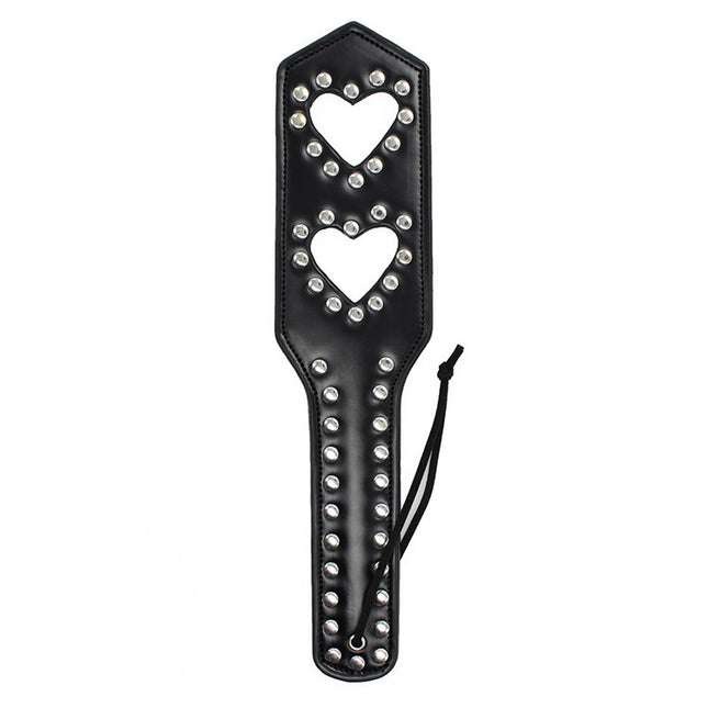 Black Two Loveheart Spanking Paddle