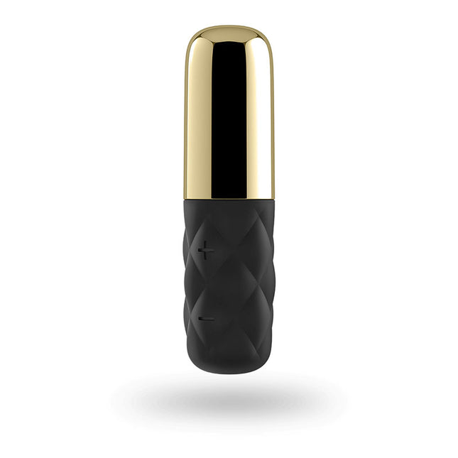 Black and Gold Tip Lipstick Vibrator Satisfyer