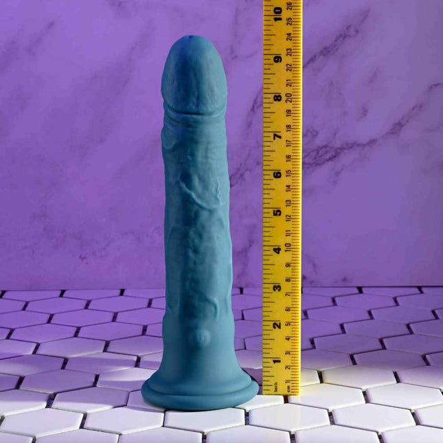 Blue Evolved TSUNAMI Vibrating Dildo Size Guide