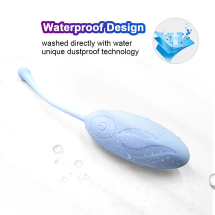 Blue Flexible G Spot Love Egg Vibrator Waterproof Design