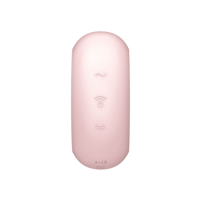 Button Control of Pink Satisfyer Rose Clit Sucker Sex Toy