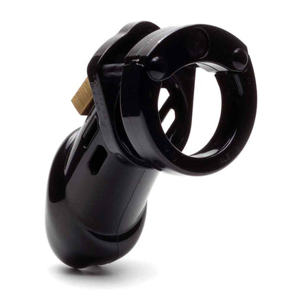 CB-6000 Black Chastity Cage Cock with Padlock Rear Opening