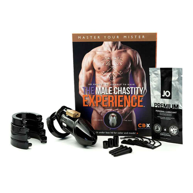 CB-6000 Male Chastity Cock Cage Kit Black