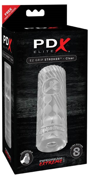 Clear PDX Elite EZ Grip Stroker Case of Sex Toy