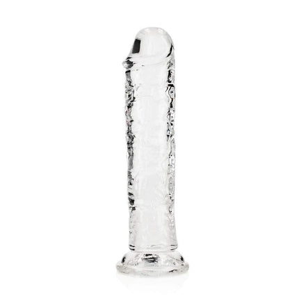 Clear REALROCK 8 Inch Suction Cup Dildo