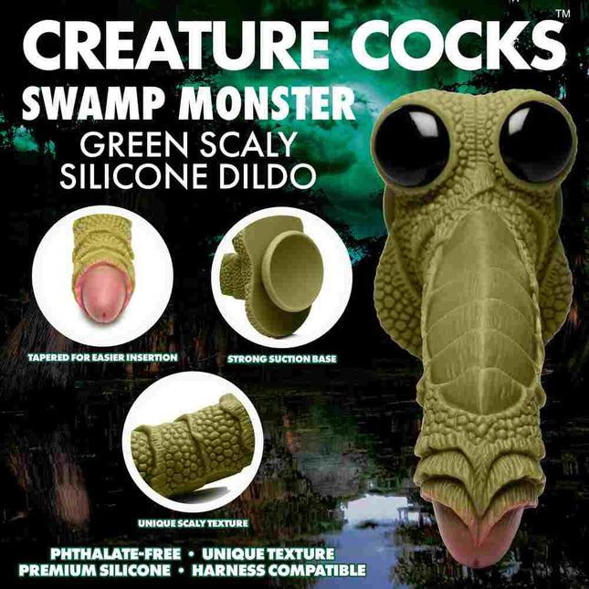 Creature Cocks Swamp Monster Fantasy Dildo Features