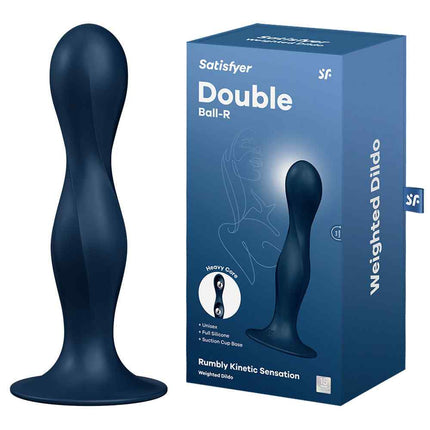 Dark Blue Satisfyer Double Ball-R Anal Plug with Box