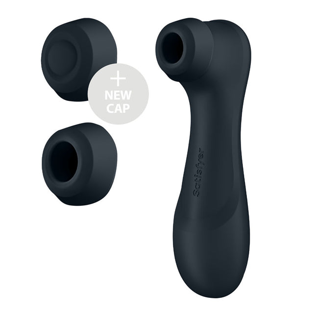 Dark Grey Satisfyer Pro 2 Generation 3 with App Control showing tip